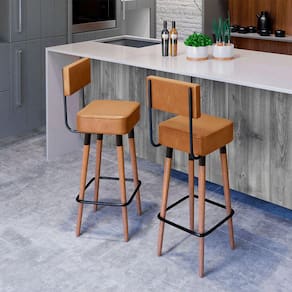 Kit 2 Banquetas Barcelona Cor Amarula - Speciale Home