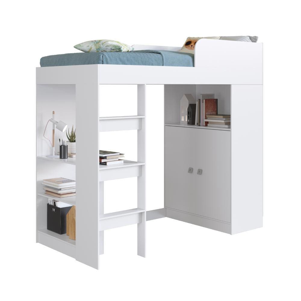 Cama Multifuncional Solteiro Art In Móveis San Francisco Branco