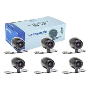 Kit 6 Câmera De Ré/Frontal Roadstar Univ.2x1 (Borboleta e Furar) - RS201BR