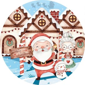 Painel Redondo 3D Sublimado Natal Frd-5341