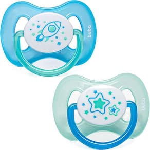 Kit 2 Chupetas Comfort Tam 2 (6m+) - Buba Foguete E Estrelas 12675
