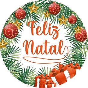Painel Redondo 3D Sublimado Natal Frd-5556