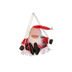Enfeite Natalino Papai Noel No Balanço Decoração Para Casa