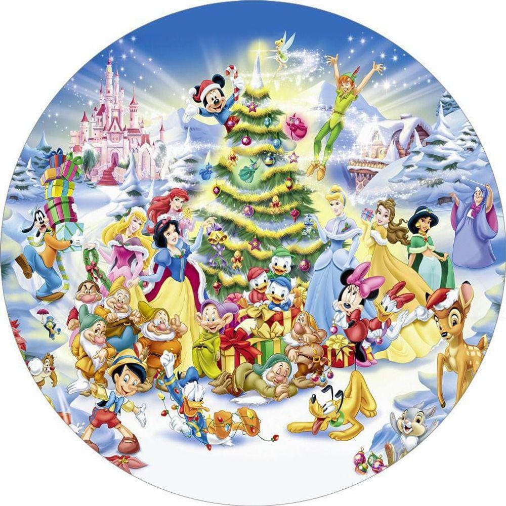 Painel Redondo 3D Sublimado Natal Frd-2078