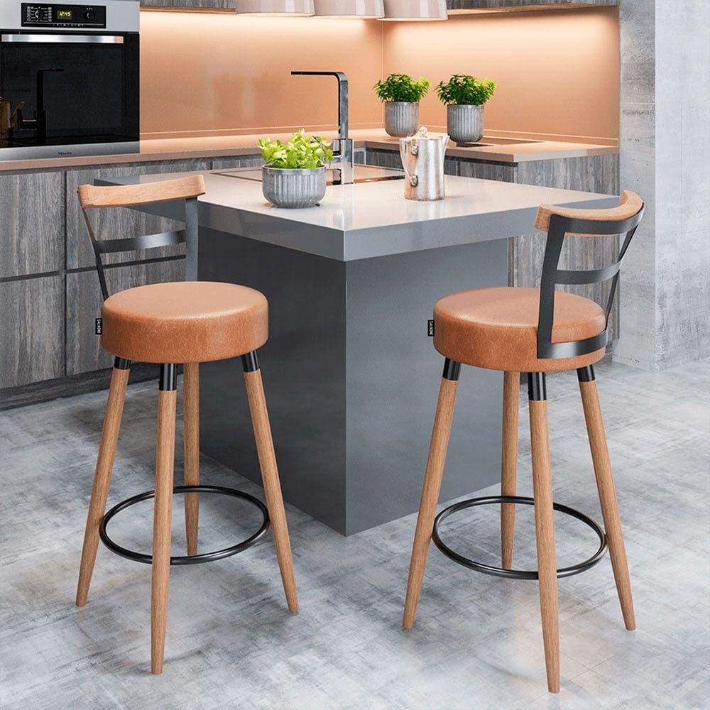 Kit 2 Banquetas Moscou Cor Amarula - Speciale Home