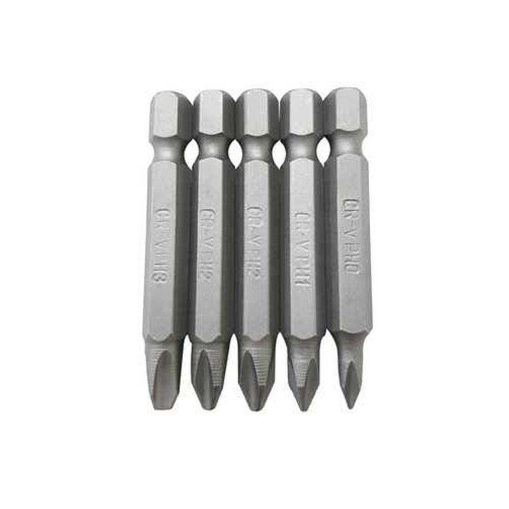 Jogo De Bits Phillips Com 05 Peças - Longo 50mm - Fertak
