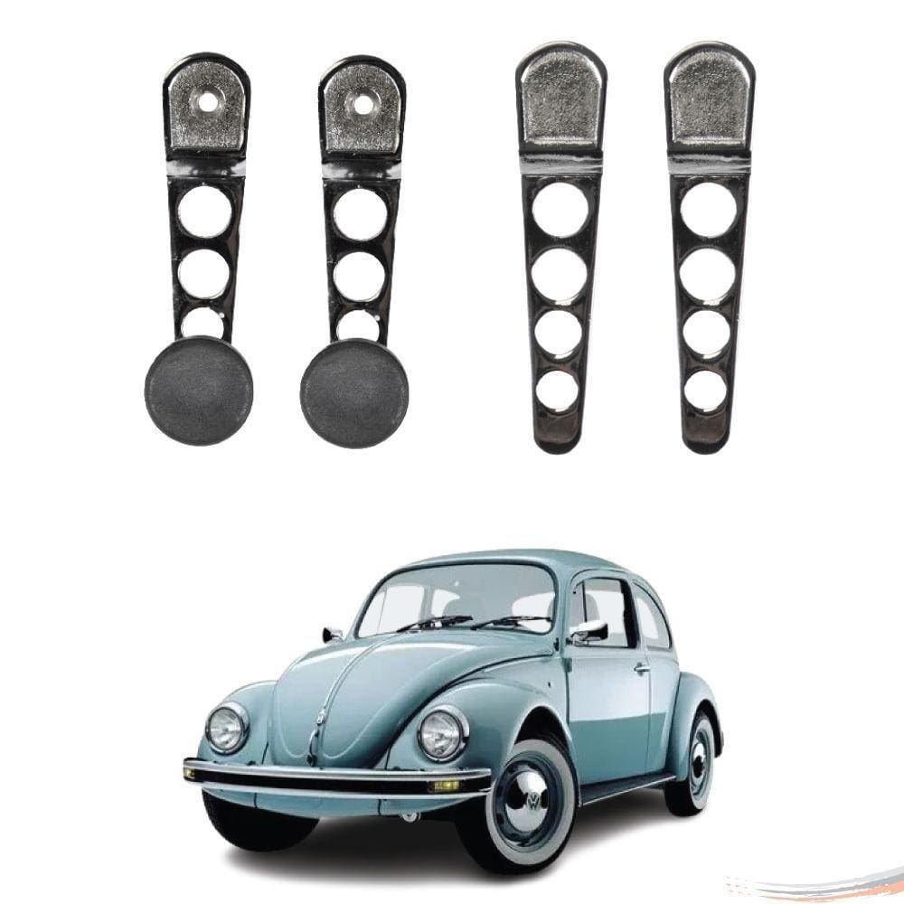Kit Completo Manivela E Maçaneta Inter Cromado Fusca 71 A 77