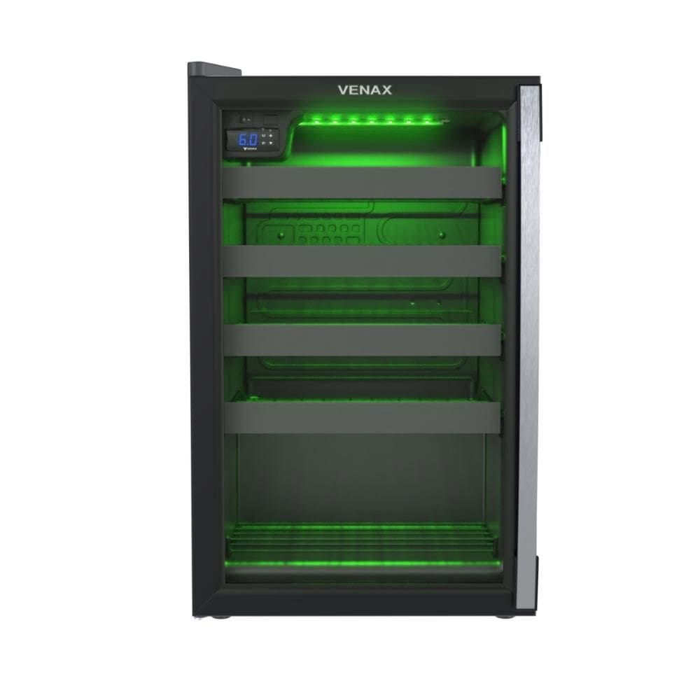 Adega de Vinhos Venax 24 Garrafas Color Light Preto Porta Invertida