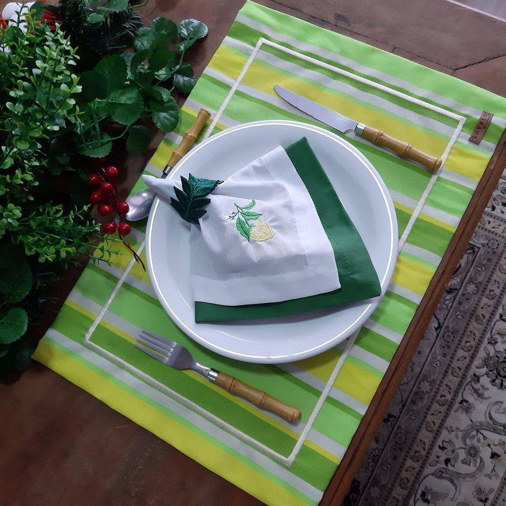 Kit De Mesa Posta Completo - Limão Siciliano  2Un