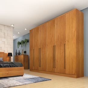 Guarda Roupa Casal 6 Portas 8 Gavetas 270cm Sevilla