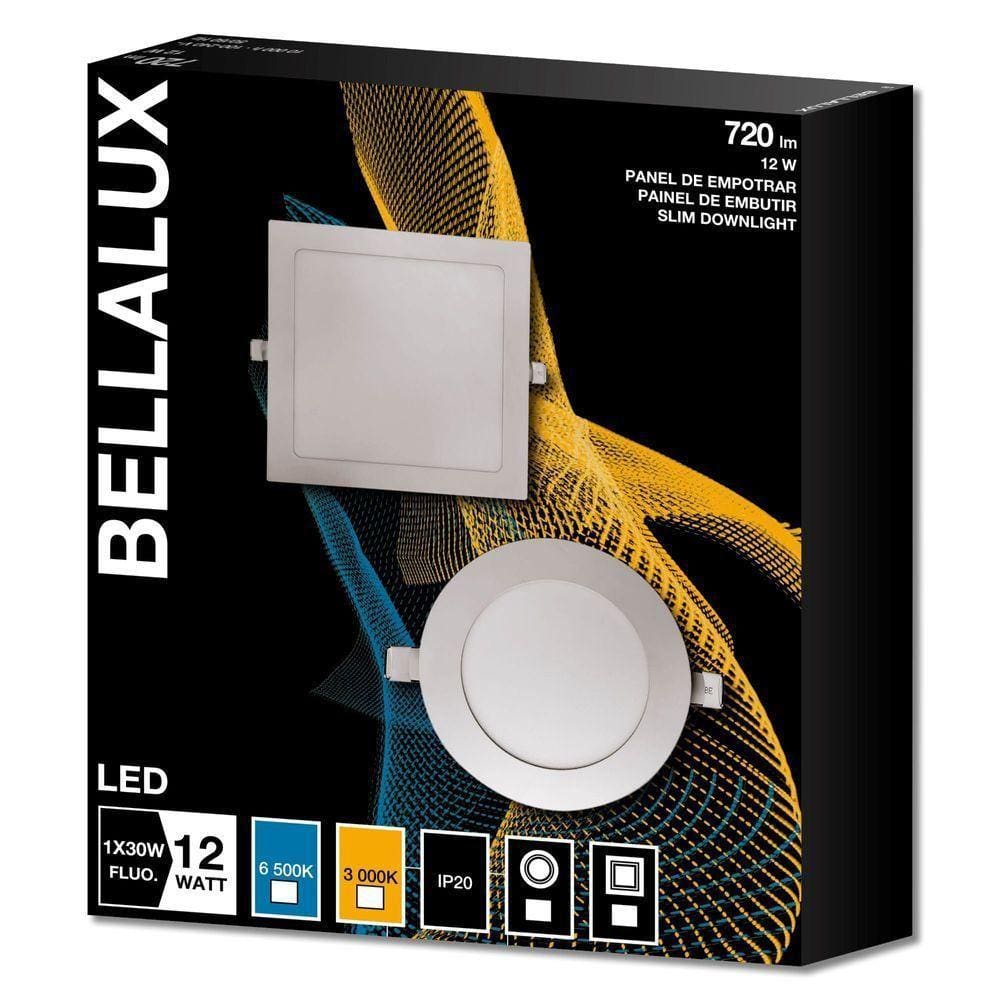 Painel De Led Embutir 12w Quadrado Branco 3000k Bellalux 12w 3000k Embutir