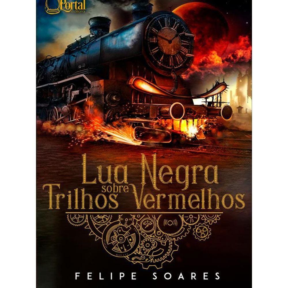 Lua Negra Sobre Trilhos Vermelhos