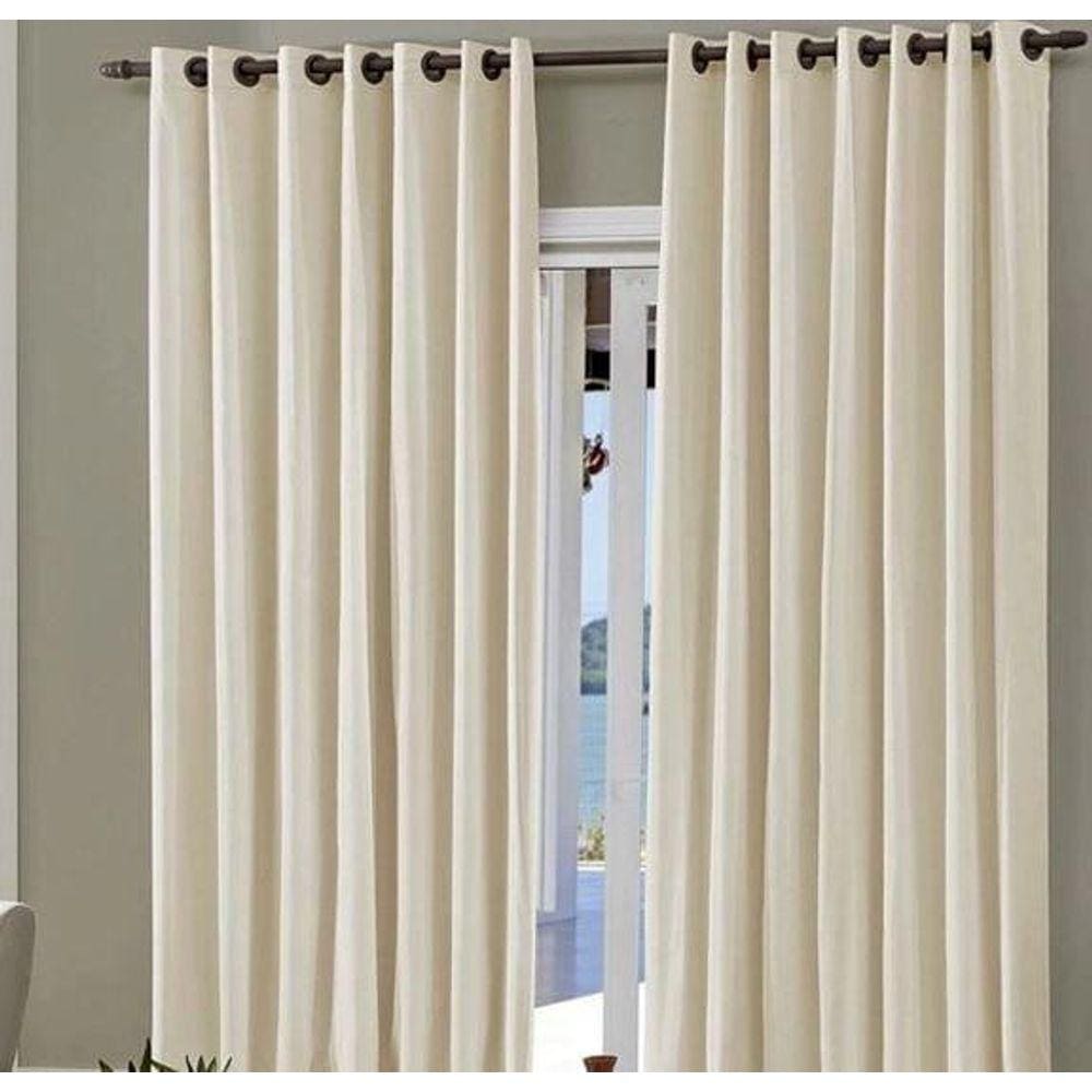 Cortina Poliéster c/ Forro PVC 2,60m x 1,70m - Varão Maior - Alta Qualidade