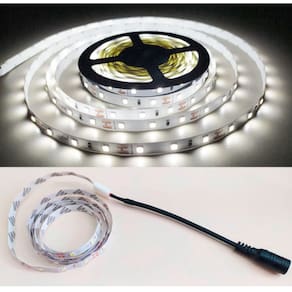 Fita Led 24w 12v Bivolt Branco Frio Com fita Dupla face Bivolt