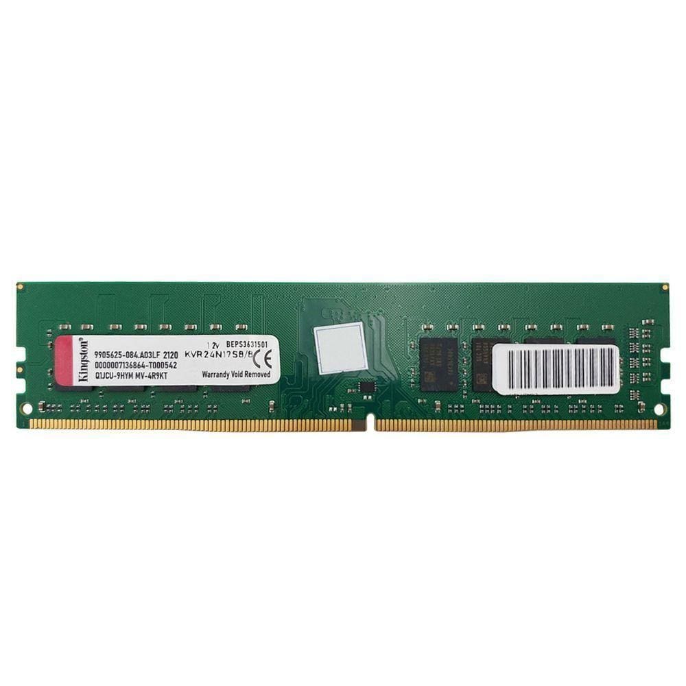 Memória Kingston 8gb, Ddr4, 2400mhz, Cl17 - Kvr24n17s8/8