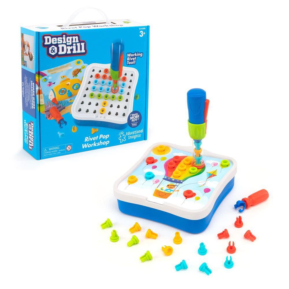 Toy Workshop Educational Insights Design & Drill Rivet Pop 5
