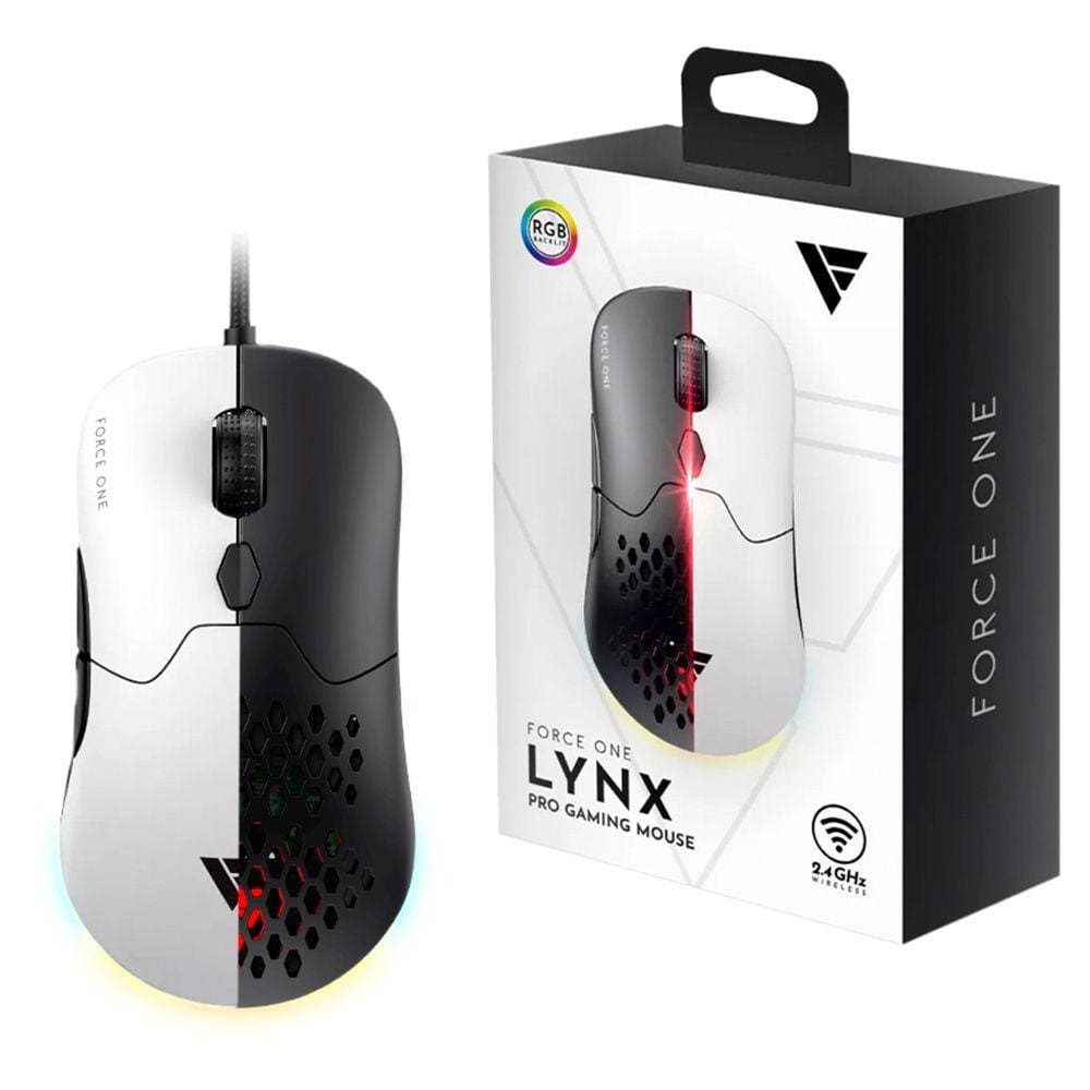 Mouse Force One Lynx 19.000 Dpi Rgb Dual Mode Wireless - Fr.Mo.Lx.01