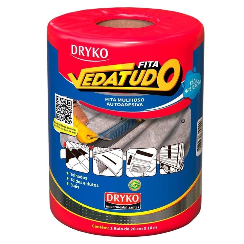 Vedatudo Fita Aluminizada Impermeabilizante Dryko 20cmx10m