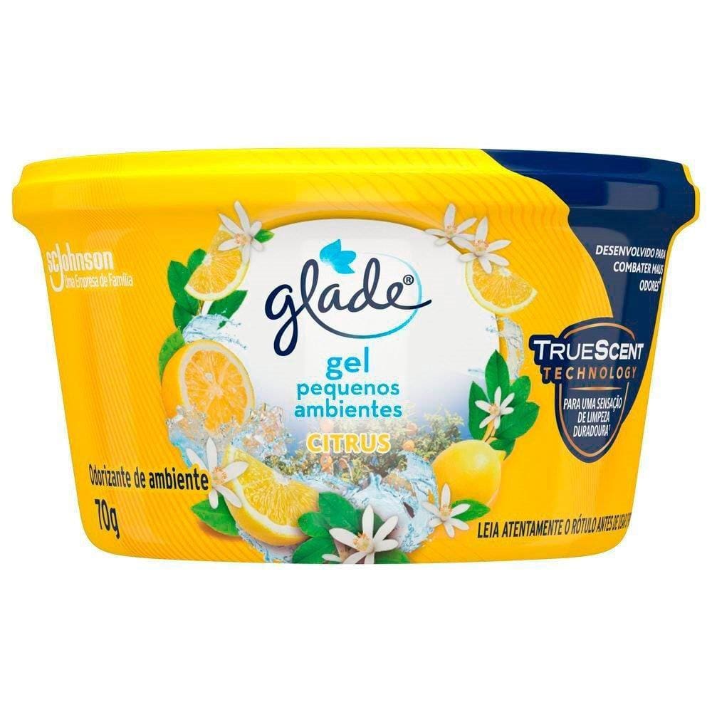 Purificador de Ar Glade Gel Citrus 70g Embalagem com 12 Unidades
