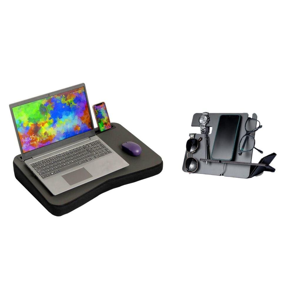 Kit Suportes Notebook de Colo e Celular - Prático e Confortável