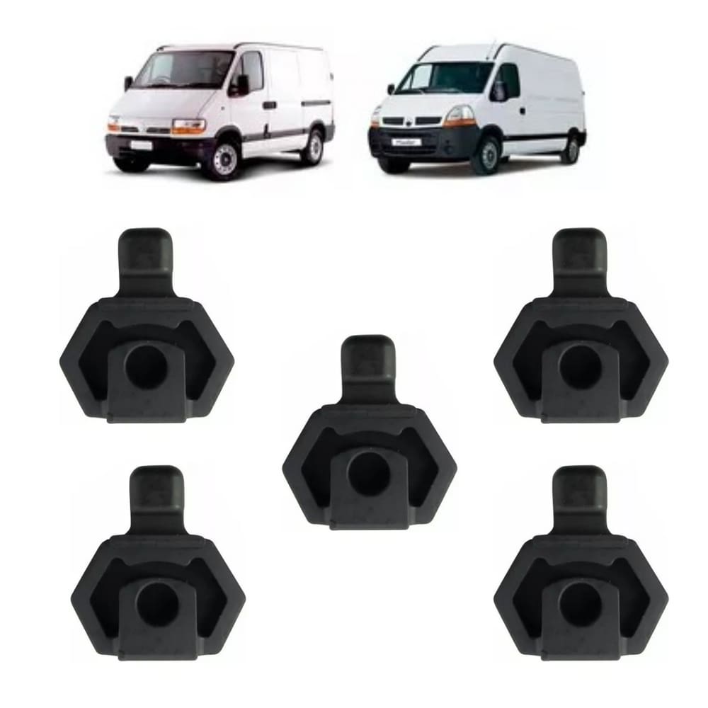 Kit 05 Coxim Traseiro Escapamento Renault Master 2.8 2003 A 2004