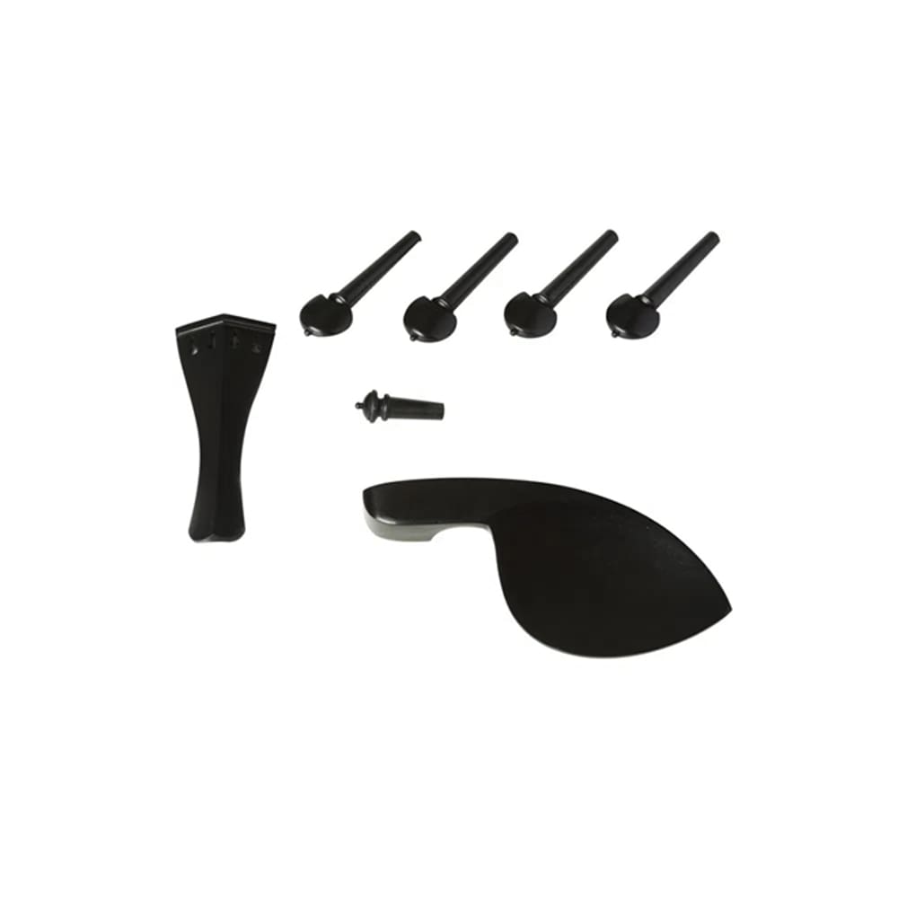 Kit para Violino 4/4 em Ébano Standard 7 Peças com Pino Colar Preto - DOMINANTE ORCHESTRAL
