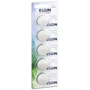 Bateria de Lítio CR2450 Elgin 82305 - Cartela com 5 unidades
