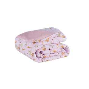 Coberta Cama Solteiro Inverno Safari Rose Reversivel
