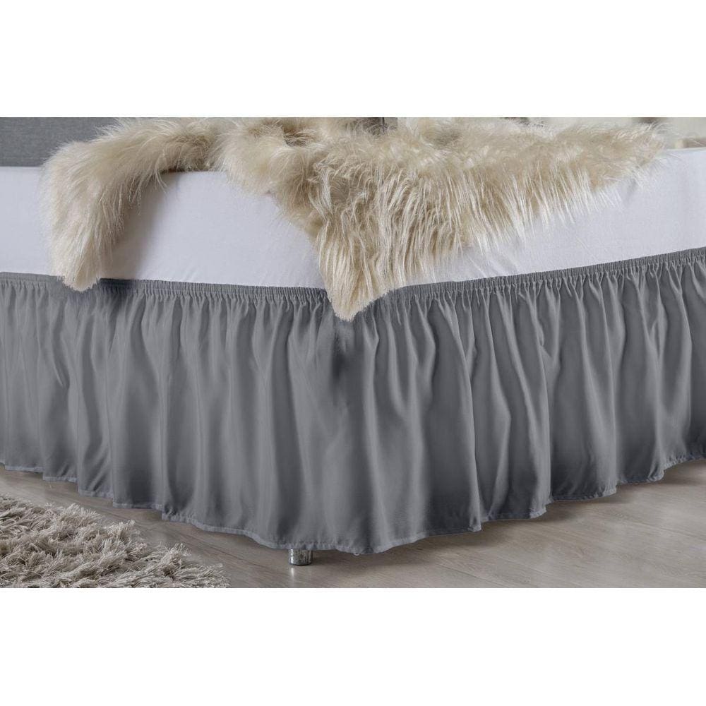 Protetor Ajustável Com Elástico Cama Box Microfibra Cinza