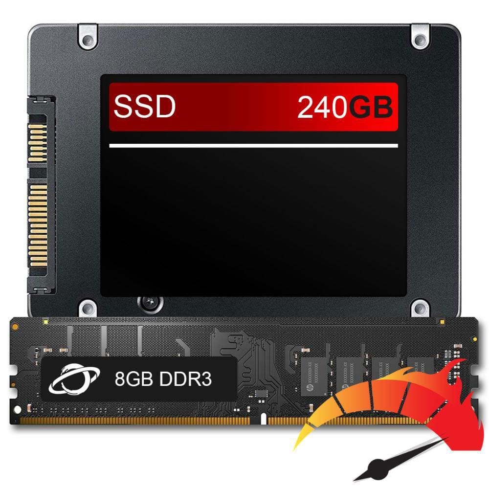 Kit Upgrade de alto desempenho - SSD 240GB + 8GB RAM DDR3, aumento da velocidade do PC em até 10x