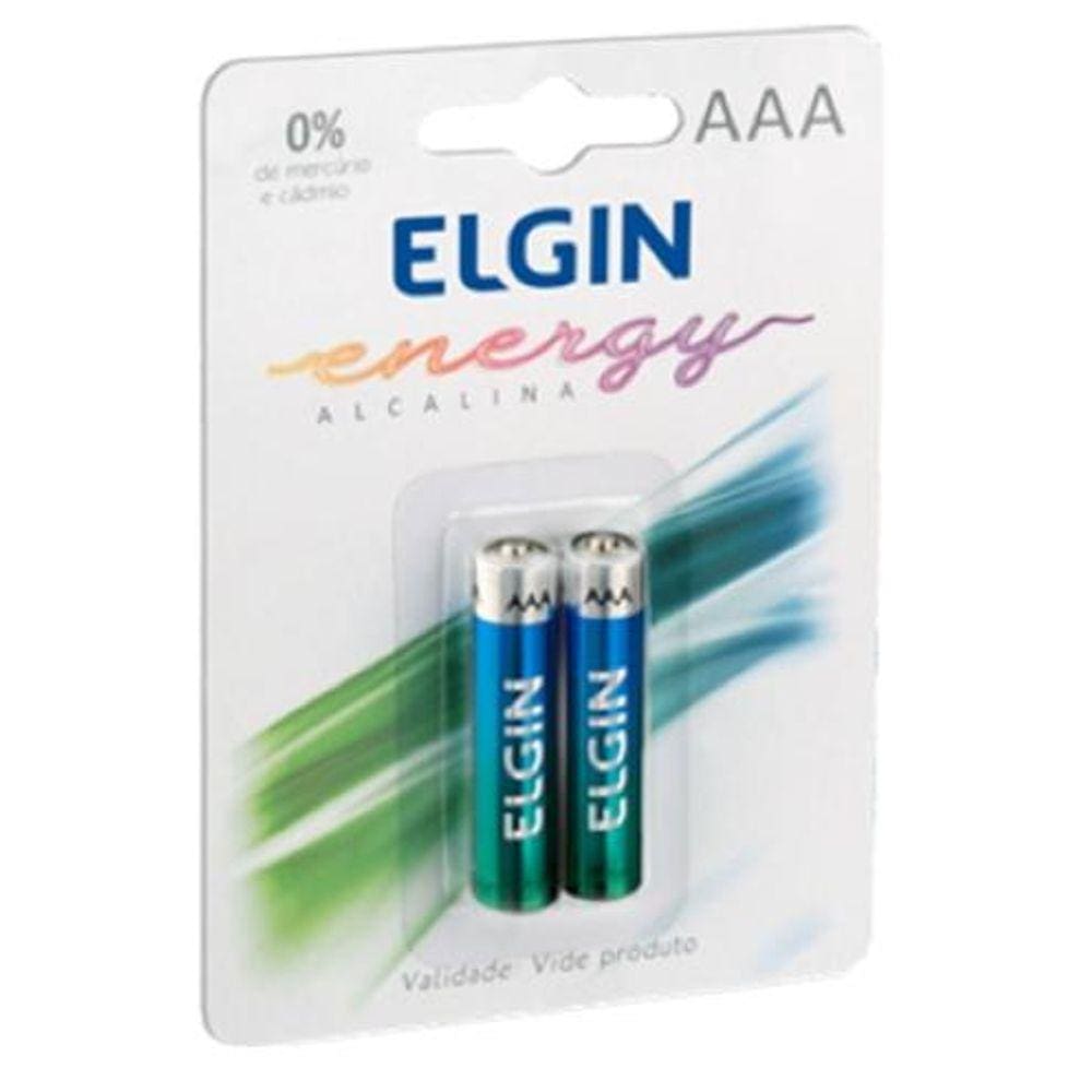 Pilha Alcalina AAA Elgin LR03 - com 2 unidades - 82154