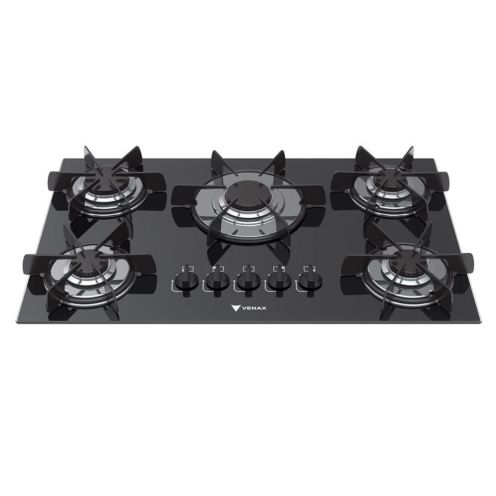 Cooktop a Gas 5 Bocas Venax Sognare Preto
