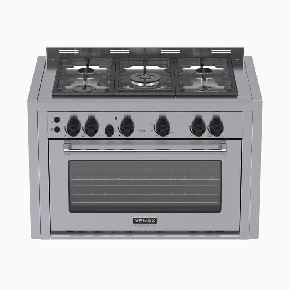 Fogao a Gas de Embutir 5 Bocas Venax Temis Inox