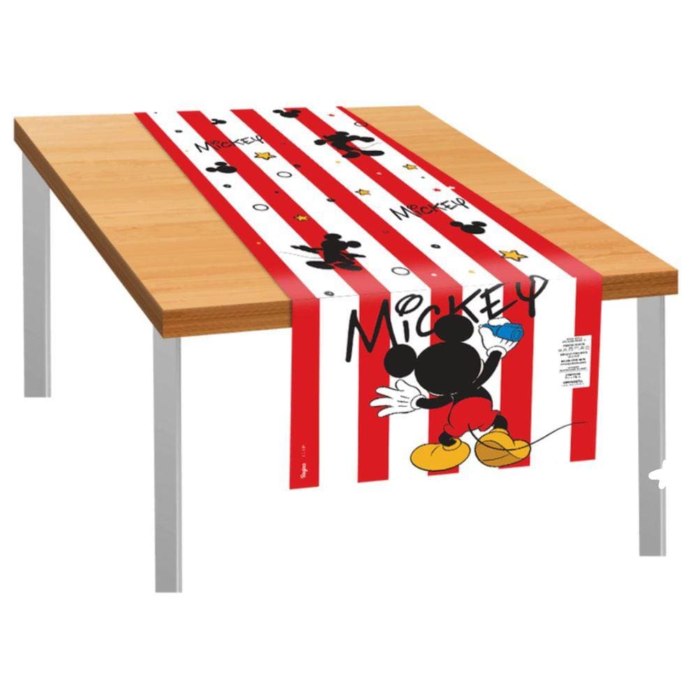 Toalha de Mesa Mickey Mouse Aniversário 40x200cm