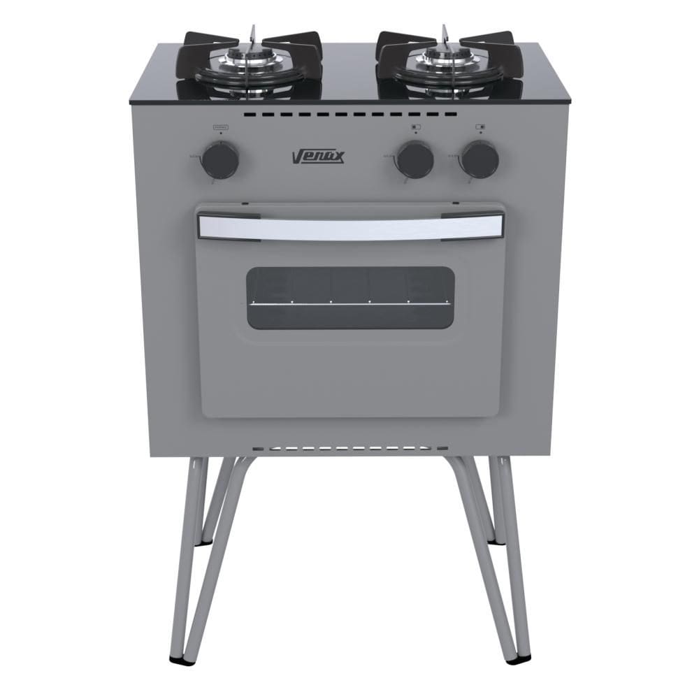 Fogao a Gas 2 Bocas Venax Mini Cook Grafite