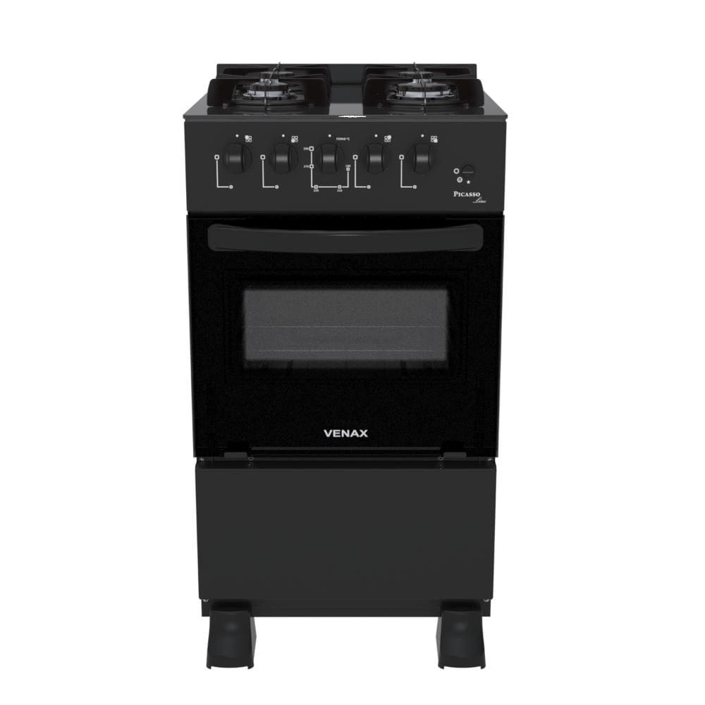 Fogao a Gas 4 Bocas Venax Picasso Line Preto
