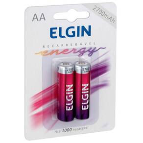 Pilha Recarregável AA Elgin 82174 - 2700mAh - com 2 unidades
