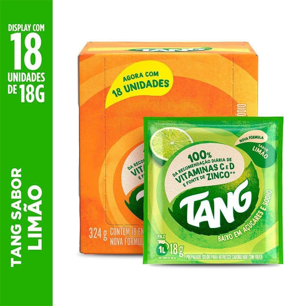 Refresco em Pó Tang Limão 18g Display com 18 Unidades