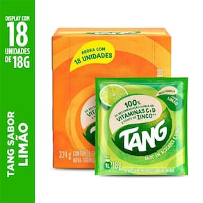 Refresco em Pó Tang Limão 18g Display com 18 Unidades