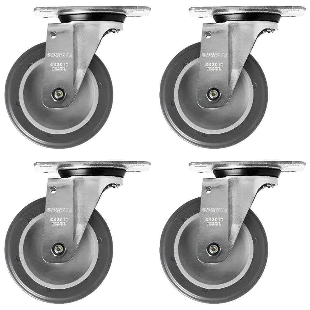 Rodizio Giratório 4 Peças 6 POL PVC para até 85kg - GL612-BP SCHIOPPA