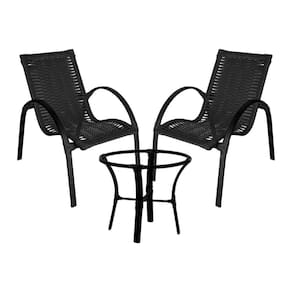 Conjunto de Mesa de Centro e 2 Cadeiras Garden para Área Externa