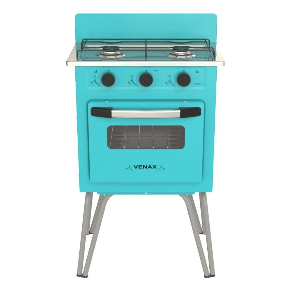Fogao a Gas 2 Bocas Venax Gemini Vetro Verde