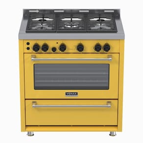 Fogao a Gas 5 Bocas Venax Temis Amarelo