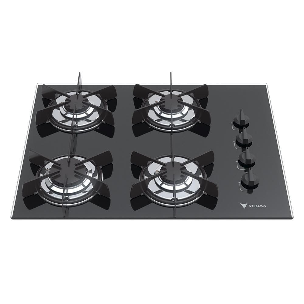 Cooktop a Gas 4 Bocas Venax Volare Preto