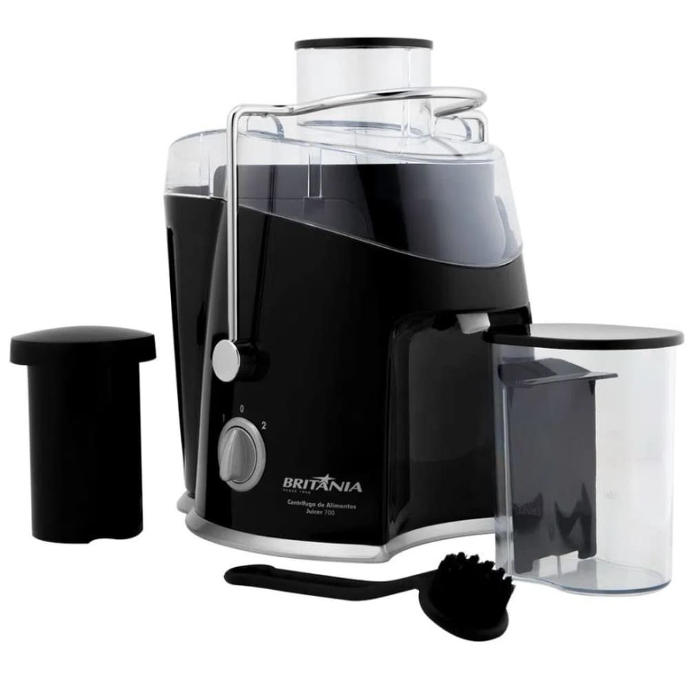 Centrífuga de Alimentos Juicer 700 400W Preta Britânia 220V