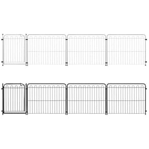 Cercado Grade c/ Portão Pet 3 Módulos P/ Isolamento e Proteção