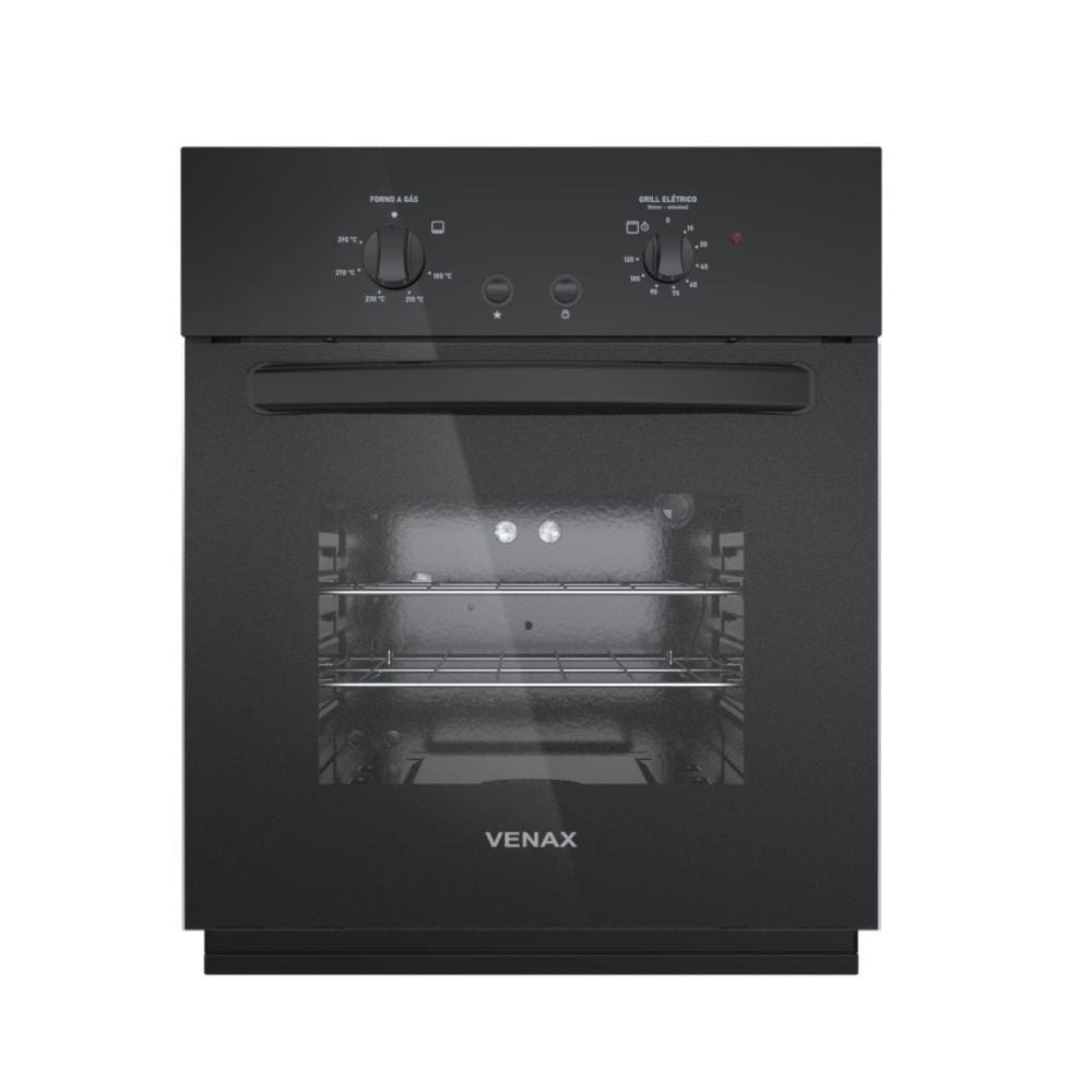 Forno de Embutir a Gas Venax 51,8L Totale Nero GIII
