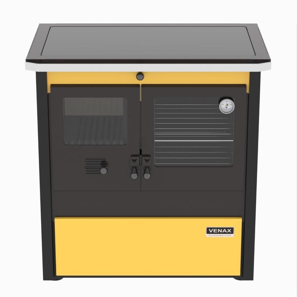 Fogao a Lenha Venax n 1 Le Corbusier Dupla Combustao Amarelo