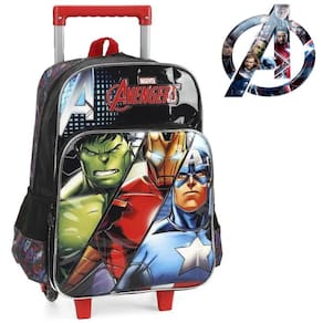 Mochila Vingadores Luxcel Rodinha Infantil Menino Marvel