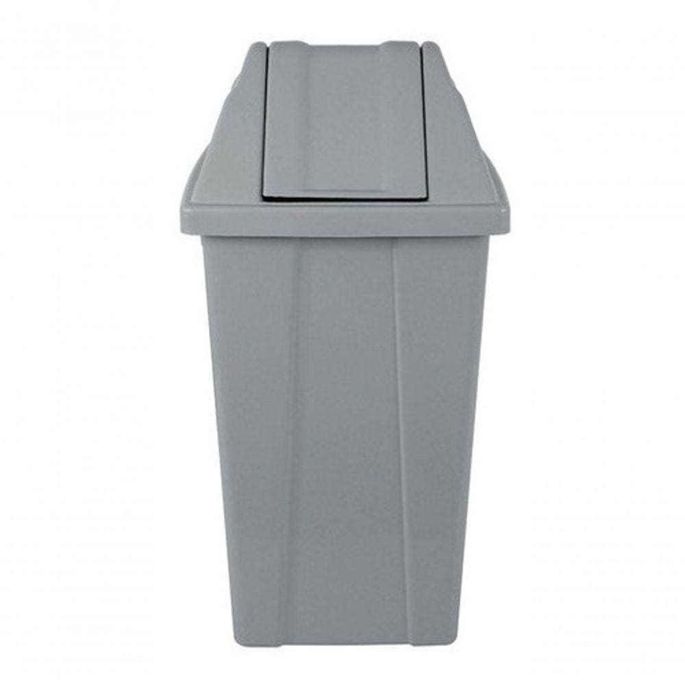 Lixeira Cesto Quadrado 25 L Com Tampa Vai-vem Cinza